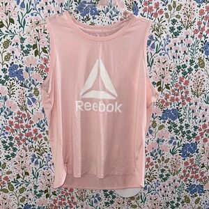 Reebok Light Pink Sleeveless Logo Tank Top